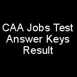 CAA Jobs NTS Test Answer Keys Result