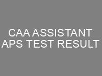 CAA Assistant APS NTS Answer Keys Results Civil Aviation Authority