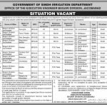 Government Jobs in Karachi 2021 For Matric At Irrigation Department, Sindh Directorate of Sports & Sindh Higher Education Commission