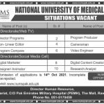 Govt jobs In Rawalpindi 2021 Today At NUMS Rawalpindi National University of Medical Sciences