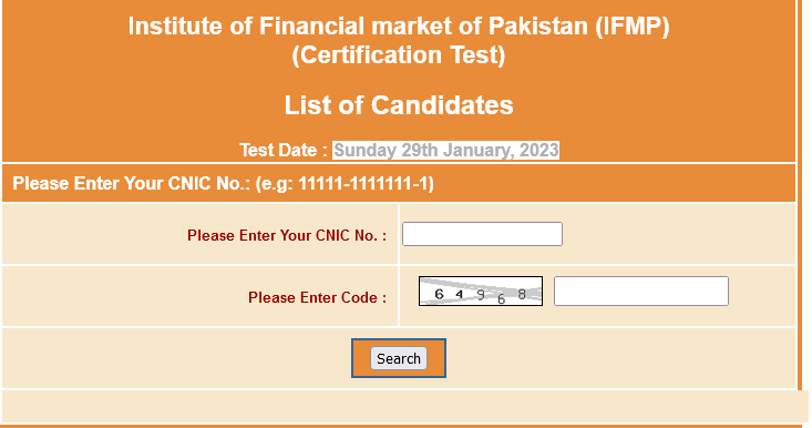 Institute of Financial market of Pakistan IFMP Certification Test Result Sunday 29th January, 2023